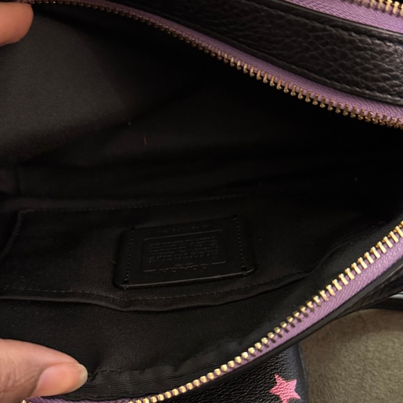 Coach Black Crossbody Bag with Pink and Purple Star Pattern (2pcs) - Picture 5 of 8